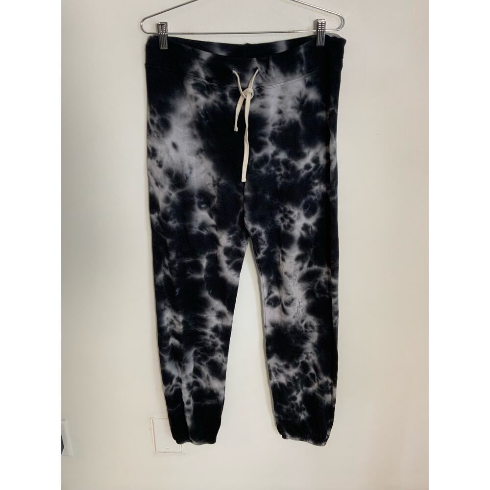 Sundry Black and White Tie-Dye Joggers